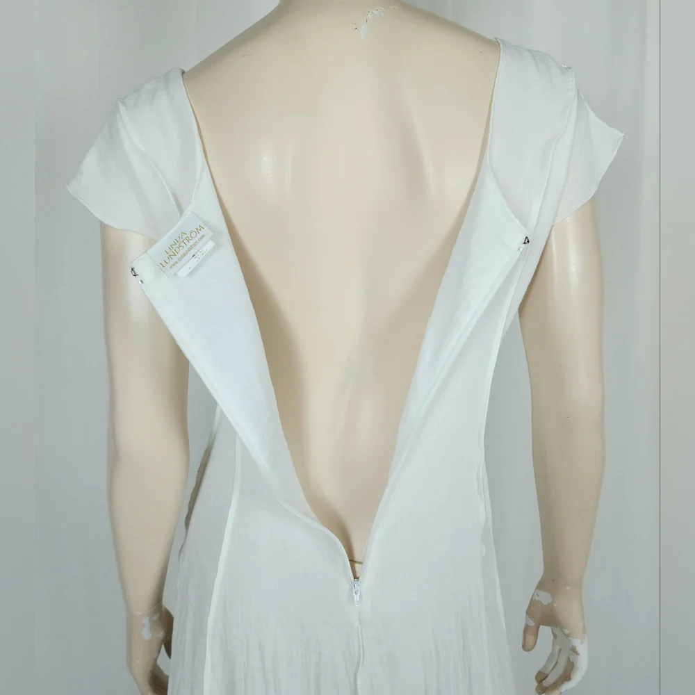 Linda Lundström Sheer Layered Dress White M - Picture 8 of 11
